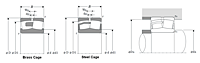 Spherical Roller Bearing w/ Standard Bore & Oil Groove, 213 Series - Dimensions