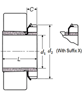 Adapter, Sleeve with Lockwasher - Dimensions