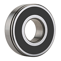 Single Row Radial Ball Bearing - Double Sealed (Non-Contact Rubber Seal), Snap Ring Groove