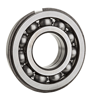 Single Row Radial Ball Bearing - Open Type w/ Snap Ring