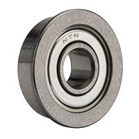 Single Row Radial Ball Bearing w/ Flanged Outer Ring - Single Shielded