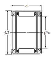 Drawn Cup Needle Roller Bearing - HK, HMK Type, Double Sealed - Dimensions