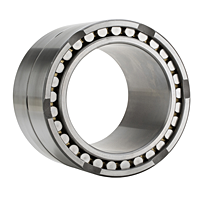 Four-Row Cylindrical Roller Bearing w/ Hollow Rollers & Pin Type Cage