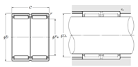 Machined-Ring Needle Roller Bearing w/o Inner Ring - RNA49.R, RNA59, RNA69.R, NK.R, MR Series - Dimensions