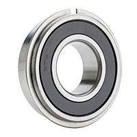 Single Row Radial Ball Bearing - Double Sealed (Non-Contact Rubber Seal) w/ Snap Ring