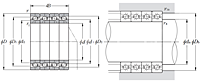 Multi-Row High-Speed Angular Contact Ball Bearings - HSE Ultage Type - Dimensions