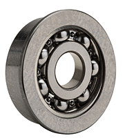 Single Row Radial Ball Bearing - Open Type w/ Flange