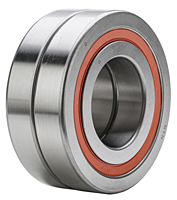 Duplex Angular Contact Thrust Ball Bearing for Ball Screws - Tandem Arrangement, Double Sealed, One Row Bears Axial Load