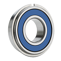 Single Row Radial Ball Bearing - Single Sealed (Light Contact Rubber Seal) w/ Snap Ring