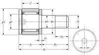 Miniature Cam Follower - KRM..XH Type - Dimensions