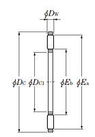 Thrust Needle Roller and Cage Assembly - Type AXK - Dimensions