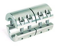 Metric Two-Piece Industry Standard Clamping Couplings w/Keyway 2MISCC-Series, Stainless Steel