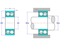 Double Row Angular Contact Ball Bearings - Open