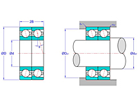 Duplex Pair Angular Contact Ball Bearings in Tandem Arrangement (DT)