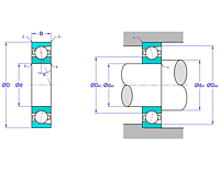 Single Row Angular Contact Ball Bearings - Open