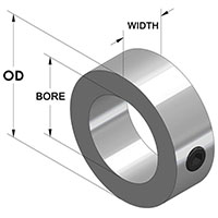 Metric Set Screw Collar