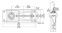 Mini Stretcher Unit, Set Screw, ASPT Type - Dimensions