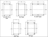 Needle Roller and Cage Assemblies - Dimensions 