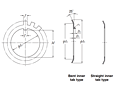 Lockwasher - Bent Inner Tab Type - Dimensions