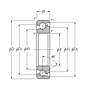 Single Angular Contact Thrust Ball Bearing for Ball Screws - Open Type - Dimensions