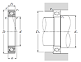 Ultra High-Speed Single Angular Contact Ball Bearings - Dimensions