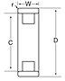 Plain Outer Ring, No Rollers - Dimensions