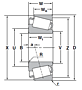 Cup for Tapered Roller Bearing - Inch Series and J Series - Dimensions