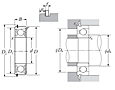 Single Row Radial Ball Bearing - Double Shielded w/ Snap Ring, Series BL3 - Dimensions