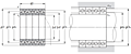 Multi-Row High-Speed Angular Contact Ball Bearings - HSE Ultage Type - Dimensions