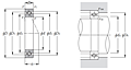 Super High-Speed Angular Contact Bearings - HSF Type - Dimensions