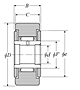 Roller Follower Yoke Type Track Roller Bearing w/ Inner Ring, NATR Type, Cylindrical O.D. - Dimensions