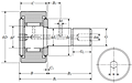 Cam Follower Stud Type Track Roller Bearing - Cylindrical O.D., CR..LLH Type - Dimensions