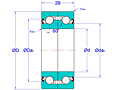 Duplex Pair Ball Screw Support Bearings with Contact Seals in Face-to-Face Arrangement (DF-2LR)