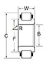 Inner Ring w/ Two Ribs and Rollers - Dimensions