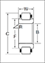 Inner Ring with Cage and Rollers - Dimensions