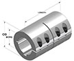 Metric One-Piece Industry Standard Clamping Coupling with Keyway