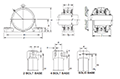 Sealed Spherical Pillow Blocks, Ductile End Cover, Open/Closed End, SPAW/SPW Type - Dimensions